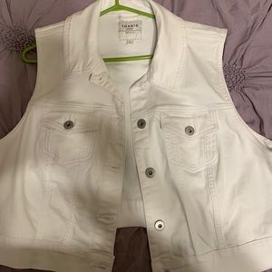 White Torrid Jean Vest